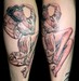 Tattoos - black n grey pin up - 40841